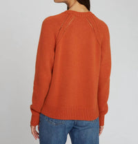 Autumn Cashmere Relaxed Open Raglan Crew Top in henna - women's sweater - view 4