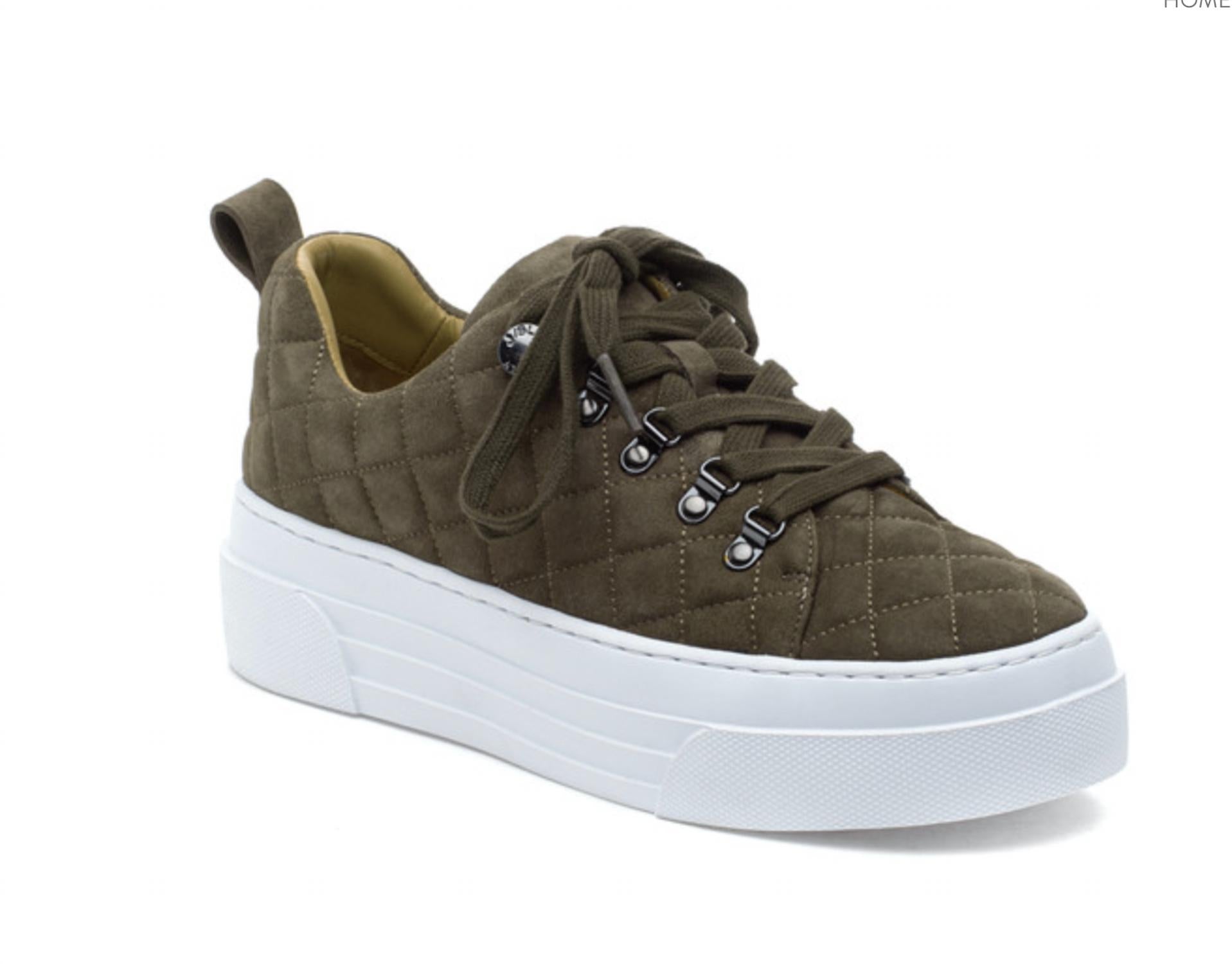 J/SLIDES Women's Aimee Sneakers in khaki suede - women's sneaker