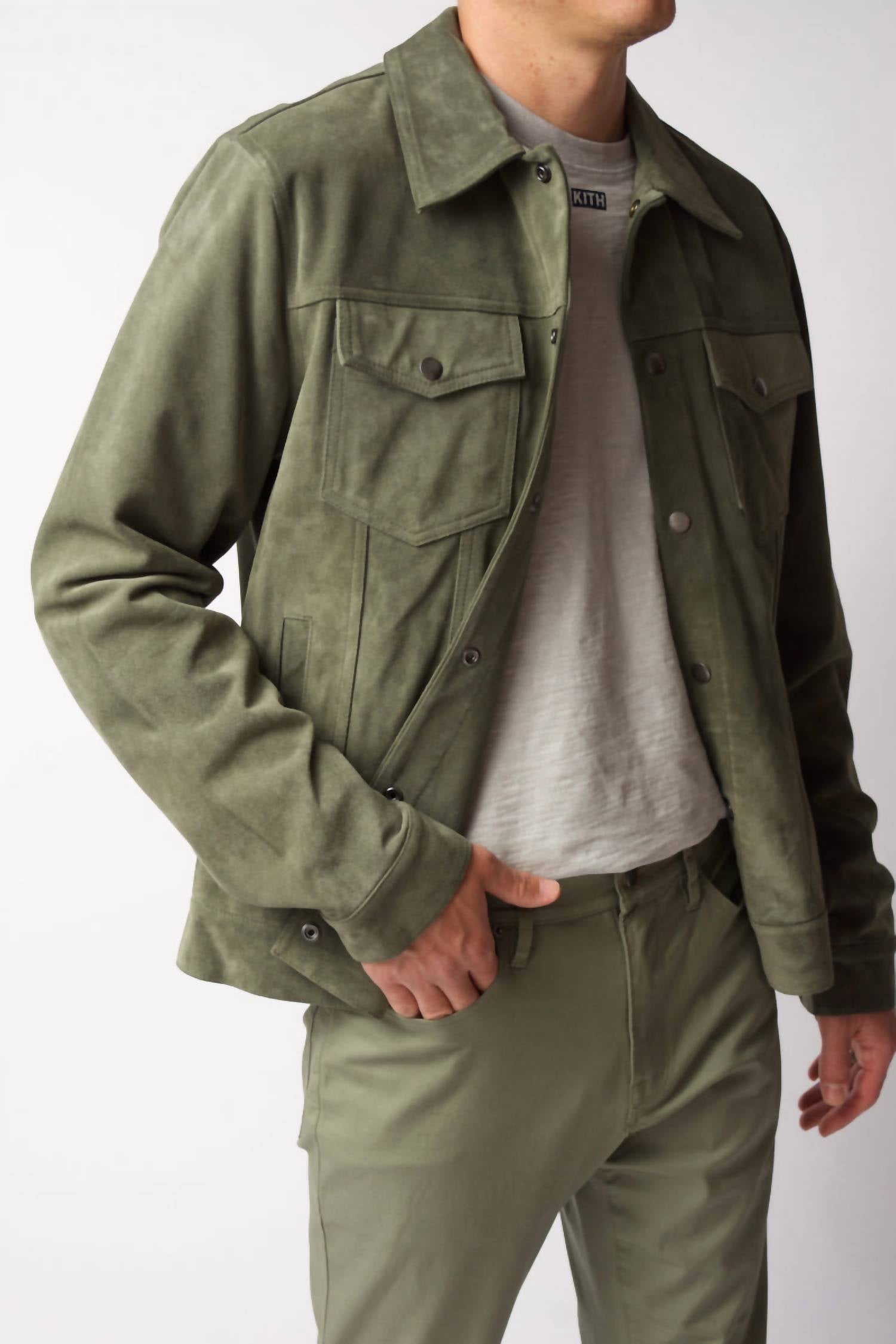 Frame - Modern Suede Trucker Jacket