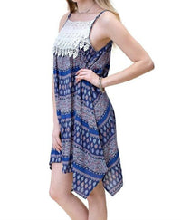 Kori - Asymmetrical Aztec Tank Dress