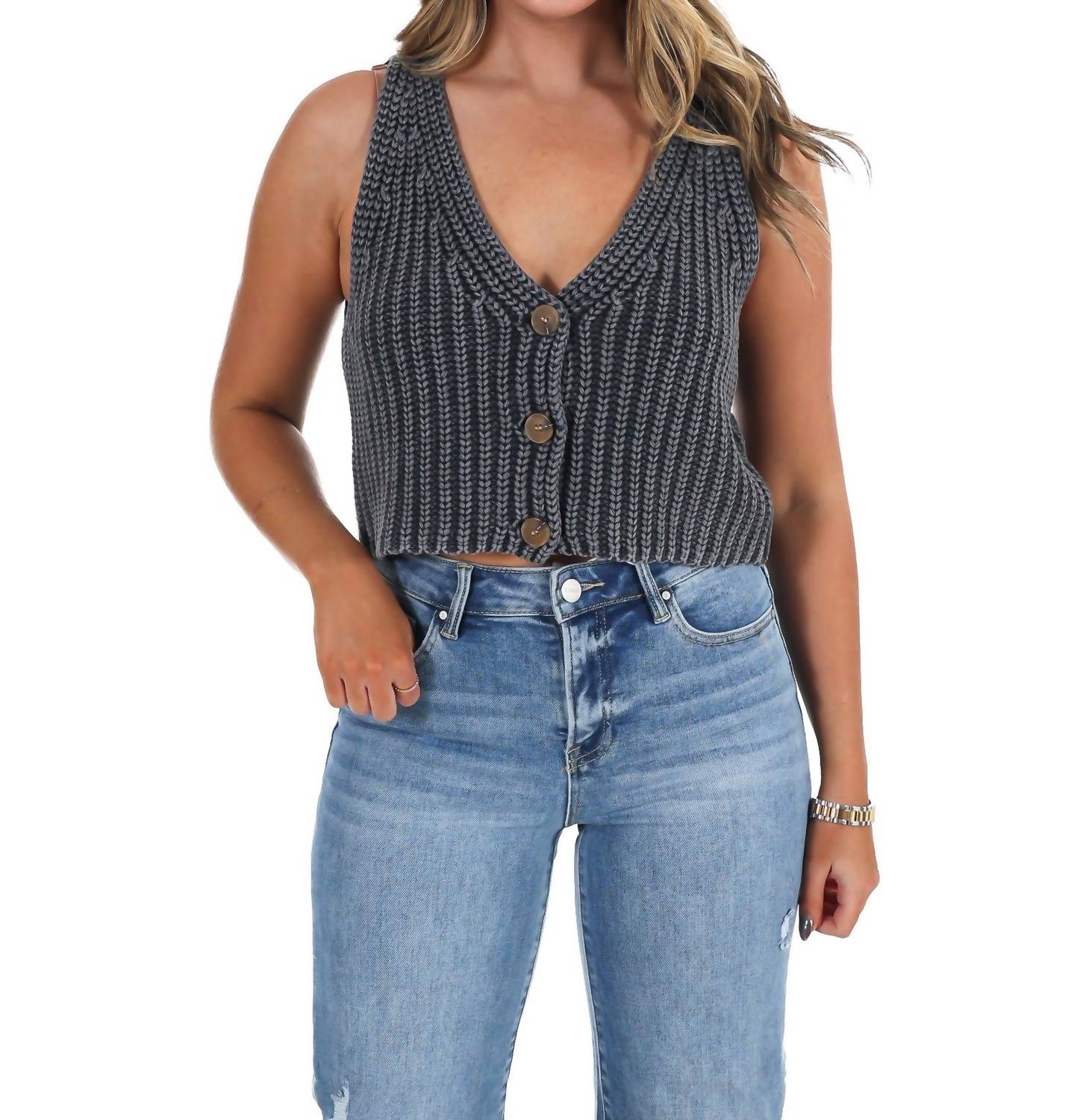 Ee:Some - Quiet Quote Sweater Vest