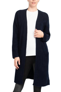 Velvet Heart - Open Front Cardigan With Pockets