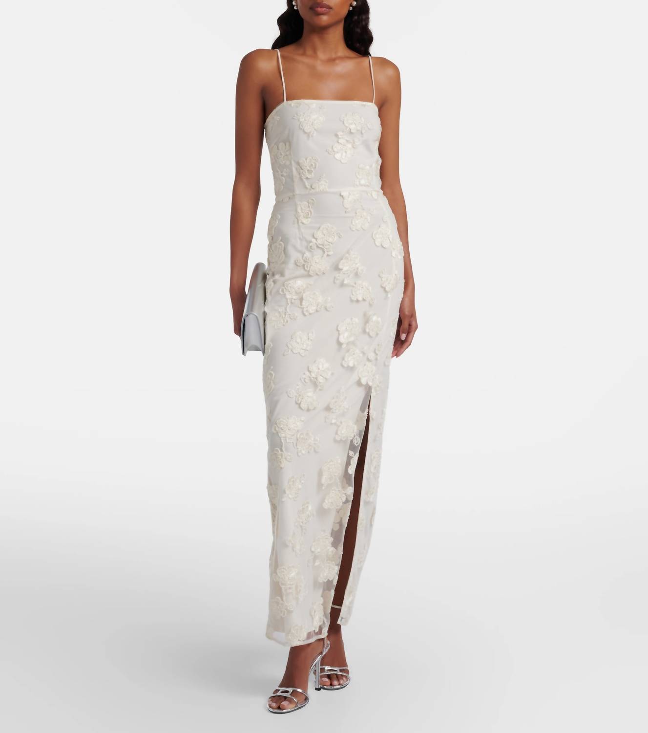Rotate - Beaded Maxi Slit Dress