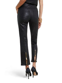 L'Agence - GINNY COATED STRAIGHT-LEG BACK ZIP JEAN