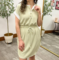 Gilli - Tie Waist Ribbed Mini Dress