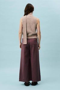 Frnch - Hayden Knit Scarf Buttoned Vest Top