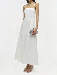 JONATHAN SIMKHAI Marisol Sleeveless Midi Dress in white - women's dress