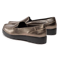 Ara Women's Dewitt Metallic Wedge Loafer in taiga metallic calf - women's flats - detail view
