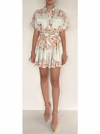 Hemant & Nandita - Short Dress with Buckle Belt