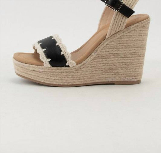 Ccocci - Women's Crochet Lace Espadrilles Platform Wedge