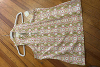 spartina 449 Keira Half Zip Tank in pink green - women's tank top