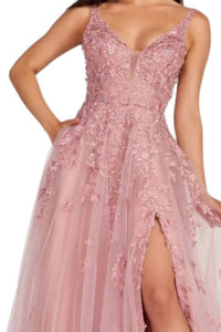 Ellie Wilde - Side-slit Long Prom Ball Gown