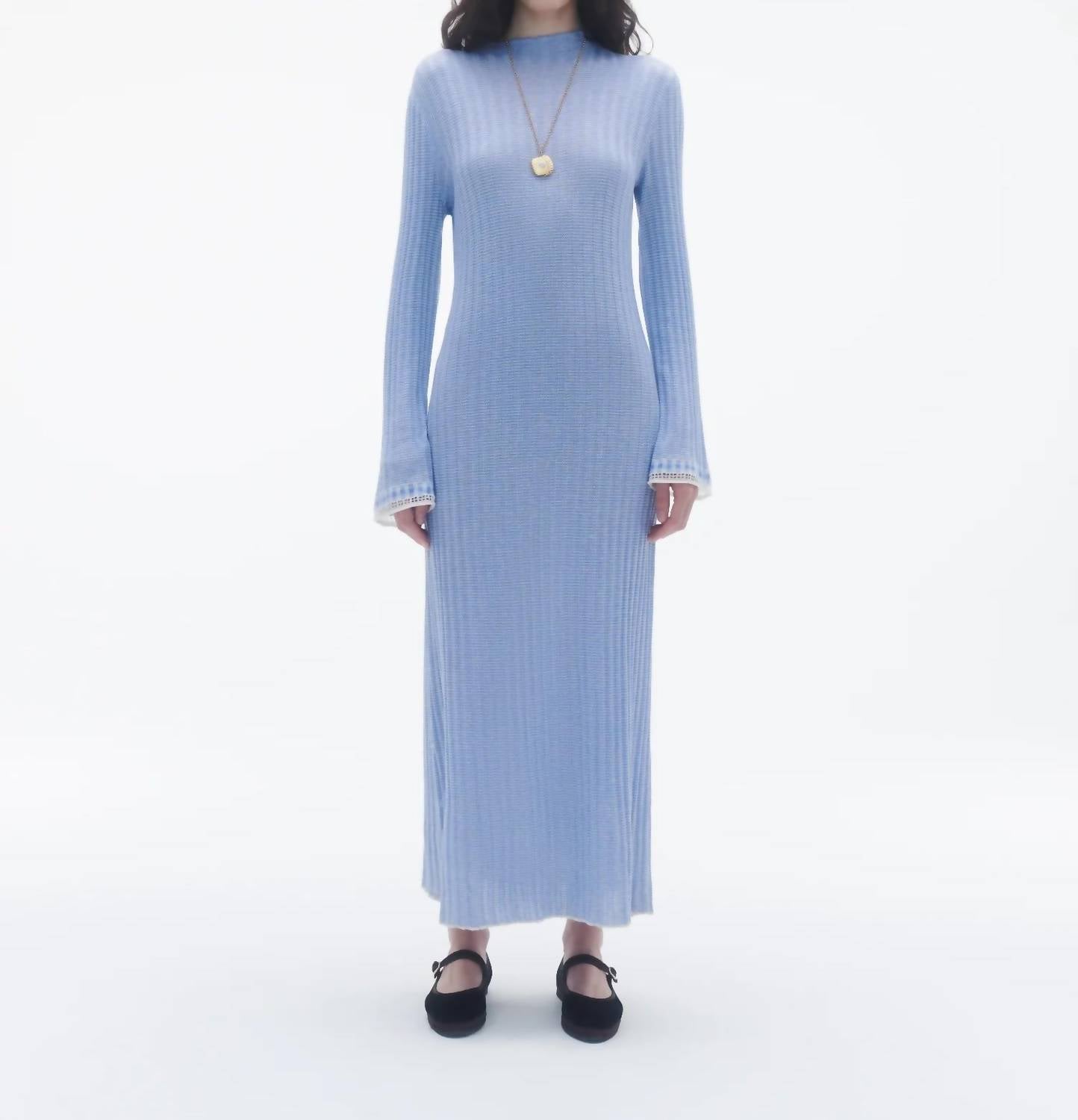 Guest In Residence - Fine Stripe Mockneck Dress