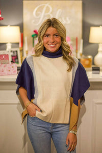 Thml - Cozy Colorblock Poncho