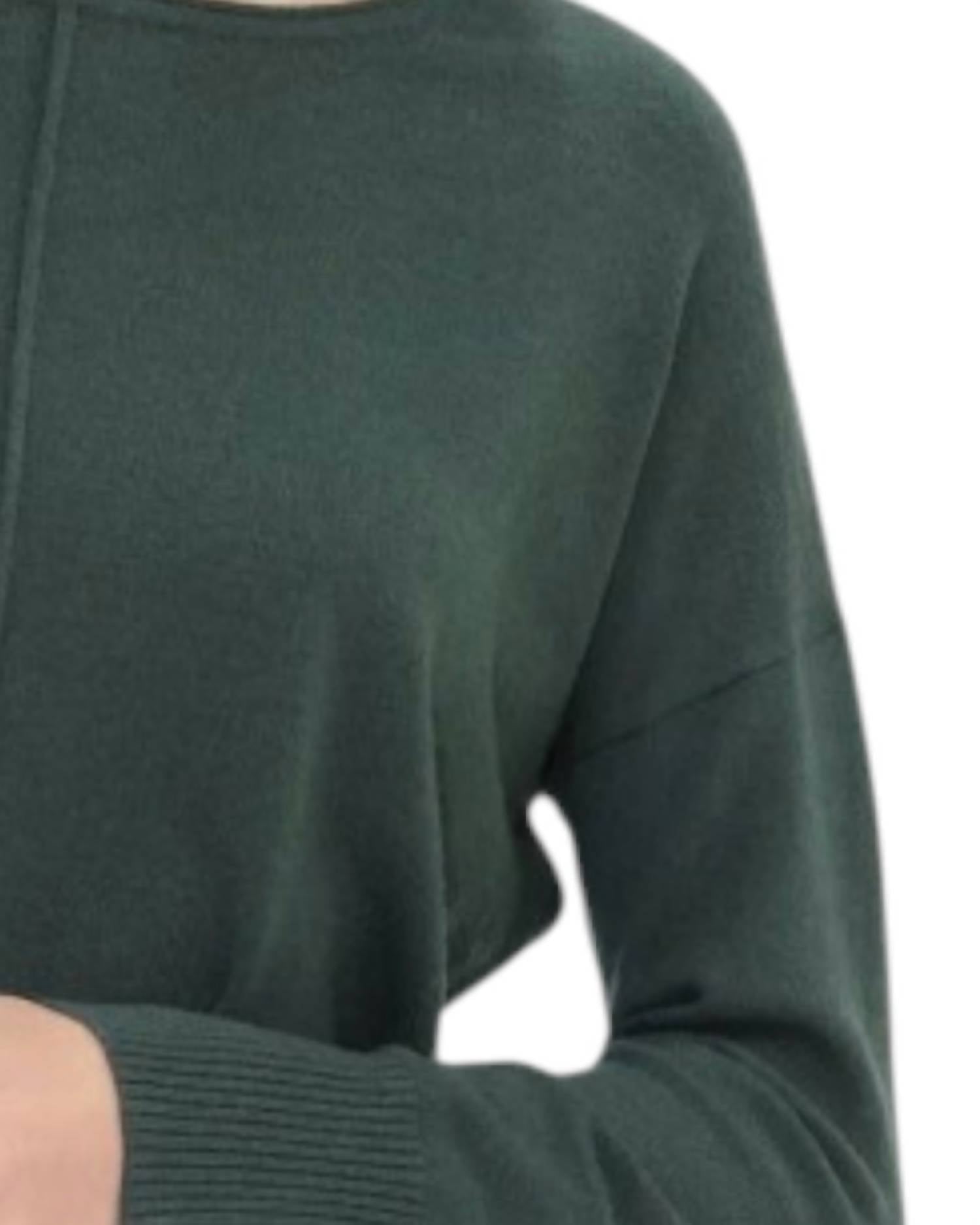 Another Love Pema Soft Sweater in rainforest - women's sweater - detail view