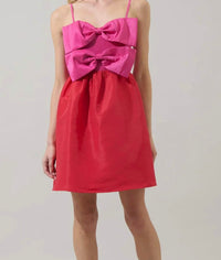 Sugarlips - Tizza Bow Color Block Mini Dress