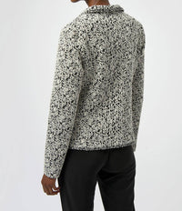 Joseph Ribkoff Abstract Jacquard Blazer Jacket in off white black - women's jacket - alternate view