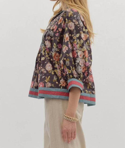 Entro - Vintage Floral Top