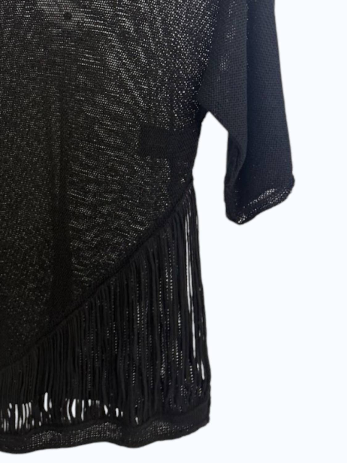 Pier Antonio Gaspari - Women's Fringe Detailing Sheer Knit Top