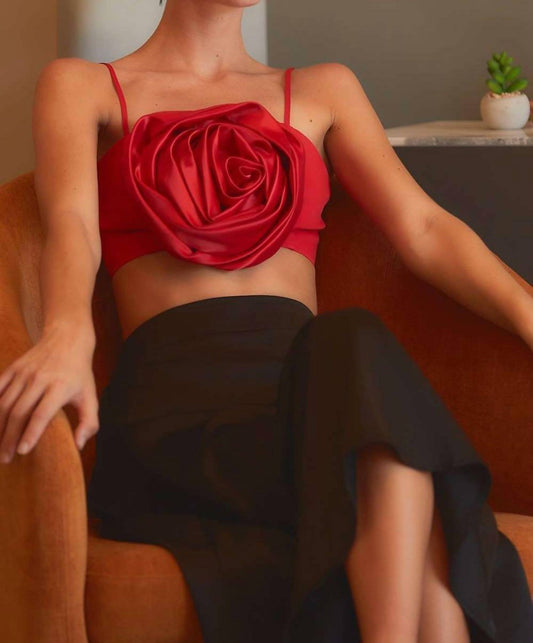 Mainstrip - Big Rosette Crop Top