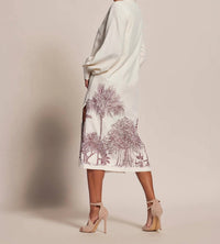 TORI RICHARD For The Trees Embroidery Winona Caftan Dress in shell - women's dress - detail view