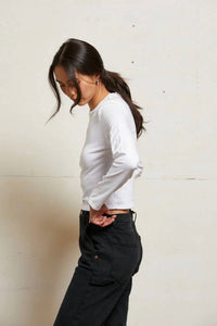 Perfectwhitetee - Jamie Long Sleeve Crew Neck Tee