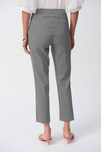 Joseph Ribkoff - Geometric Jacquard Crop Pull On Pants