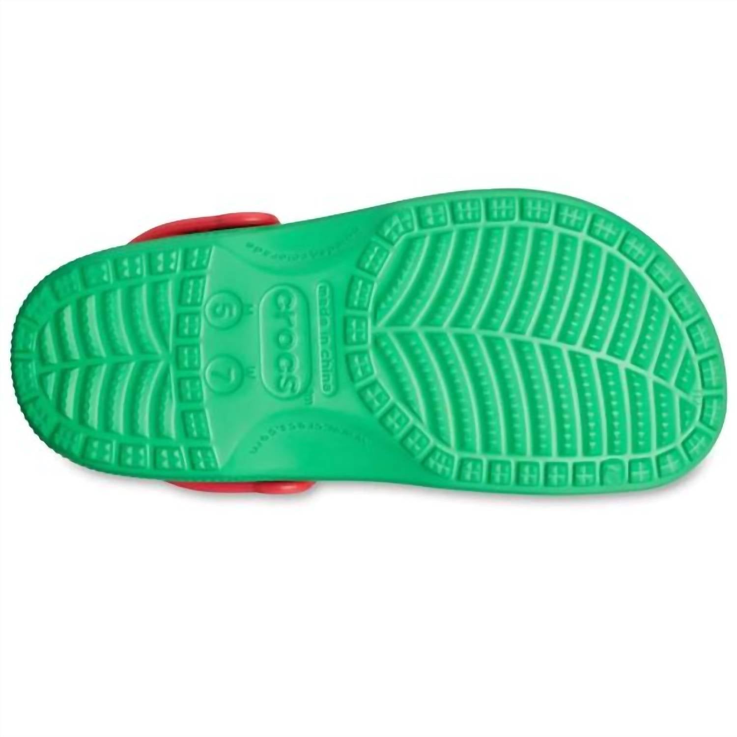 Crocs Women's Mickey Mouse And Friends Holiday Clogs in green red - women's shoe - view 5