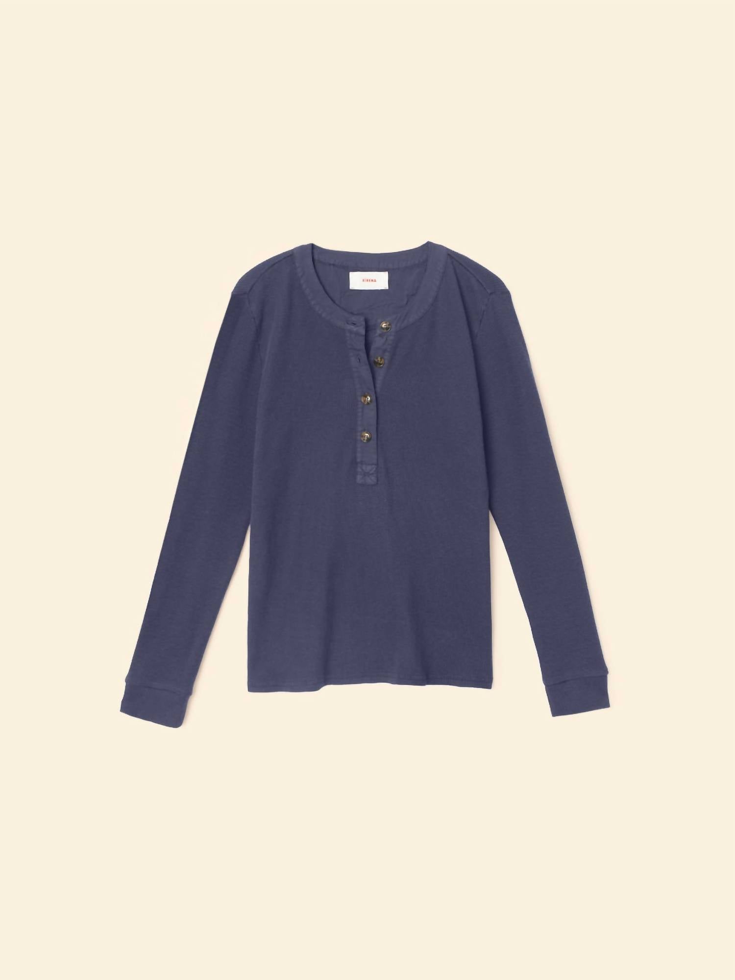 XIRENA Lucas Long Sleeve Top in grey smoke - women's long sleeve top - alternate view