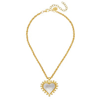 Susan Shaw - Mother Of Pearl Heart Necklace