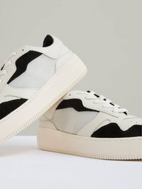 Reiss Women's Ruth Platform Trainer Sneakers in black white - women's sneaker - view 4