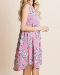 Emerald Collection - Floral Sleeveless Knee Dress
