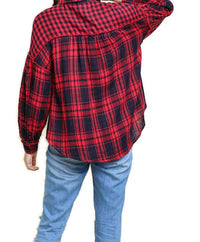 Umgee - Plaid & Checkered Button Up Top