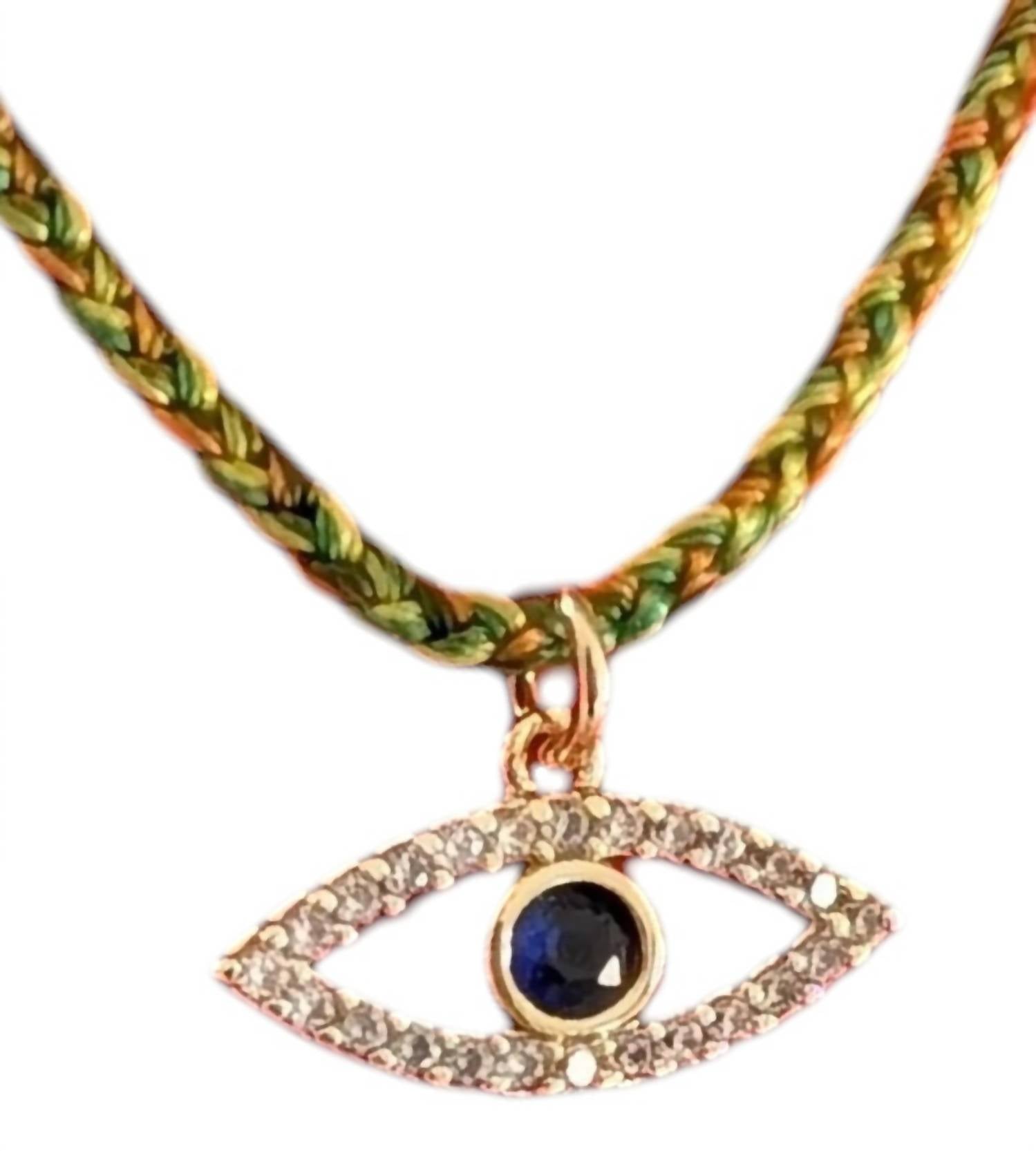 Tai Jewelry - Women's Braided Evil Eye Charm Necklace