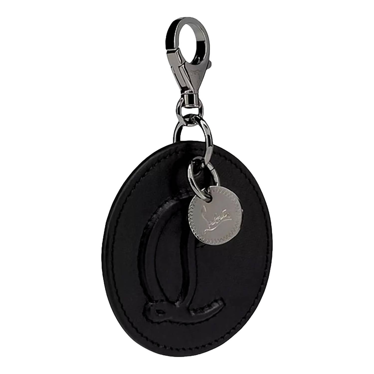 Christian Louboutin - Women's Round Leather Logo Bag Charm Keychain