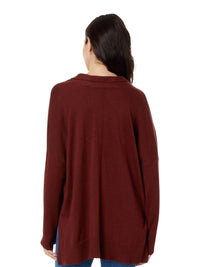 Lilla P - Cotton Blend Oversized Shawl Collar Sweater