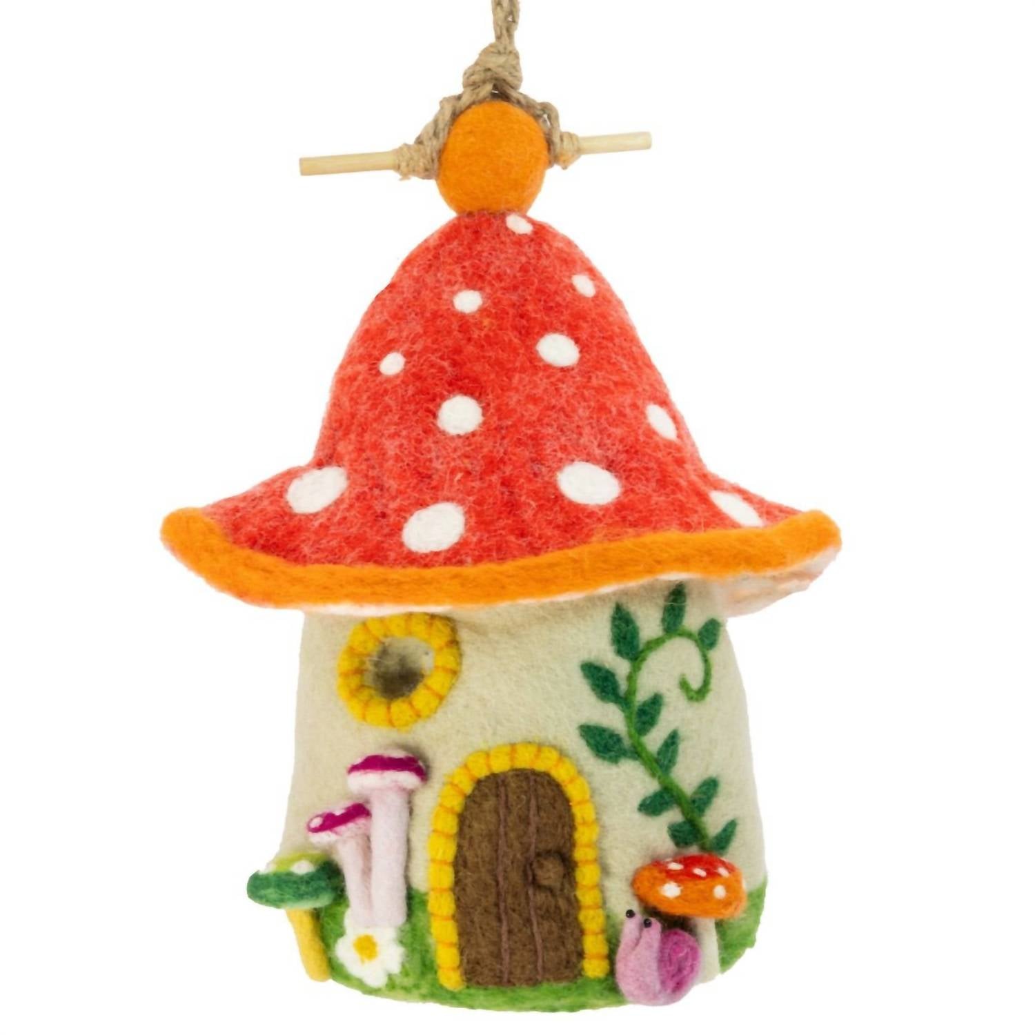 Dzi Handmade - Wild Woolies Birdhouse Fungi House