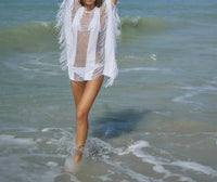 PQ Swim Water Lily Monique Cover Up in white - women's swimwear - alternate view