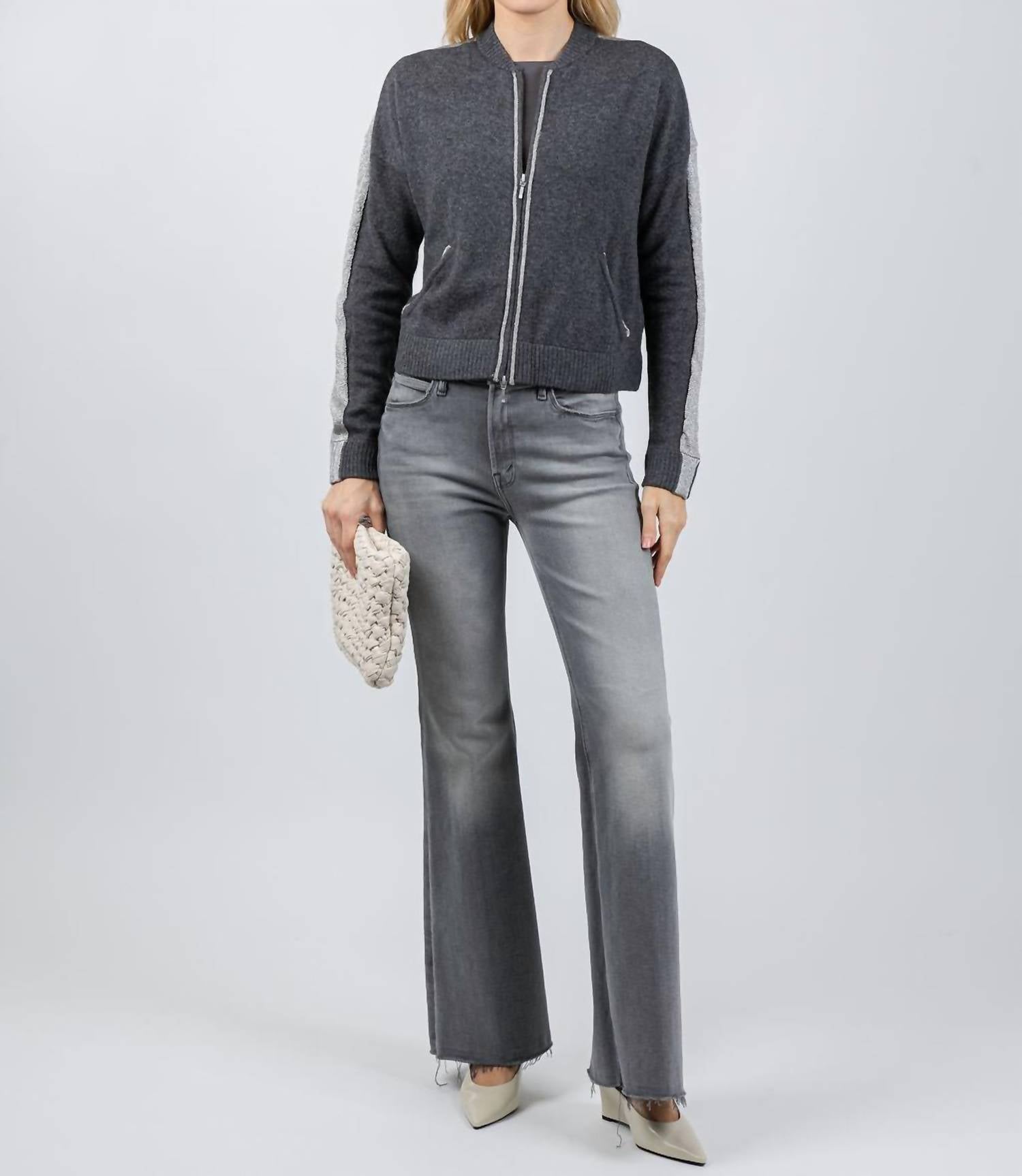 Brodie Cashmere - Luxe Cashmere Bomber Jacket