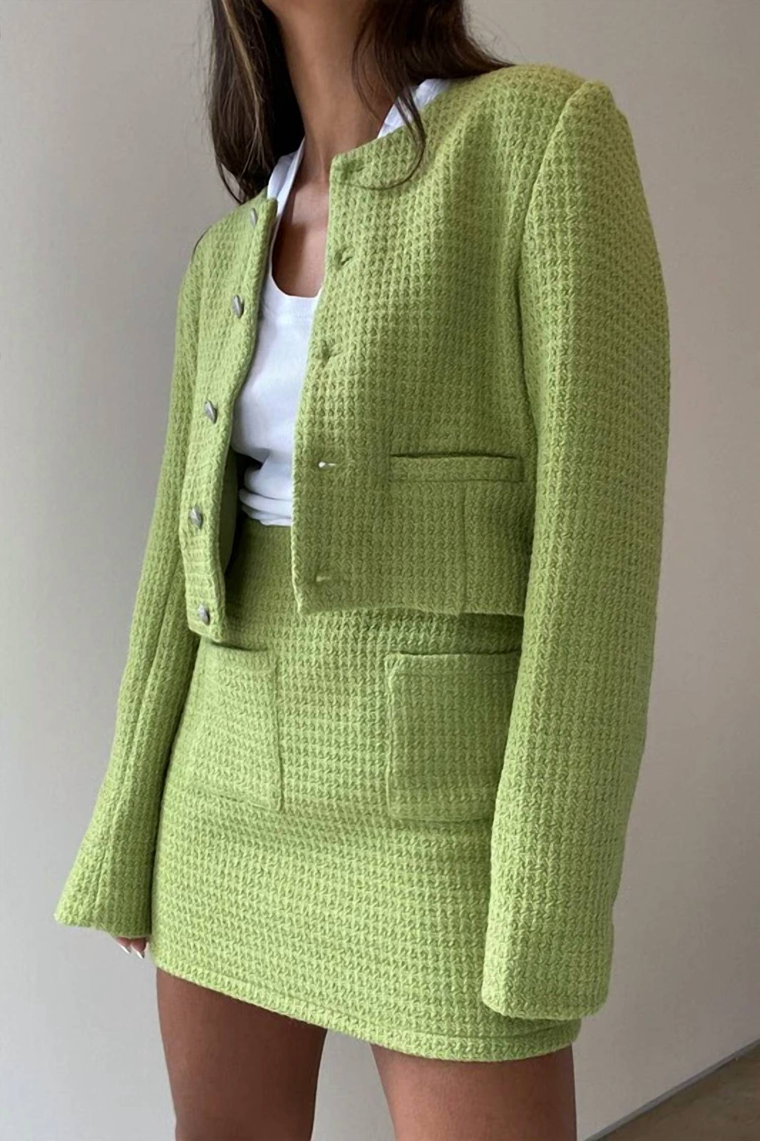 Et Clet - Textured Crop Jacket