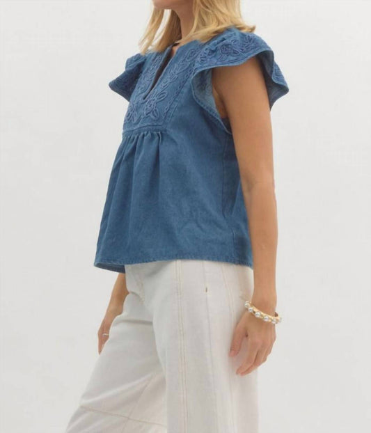 Entro - Jenna Denim Top