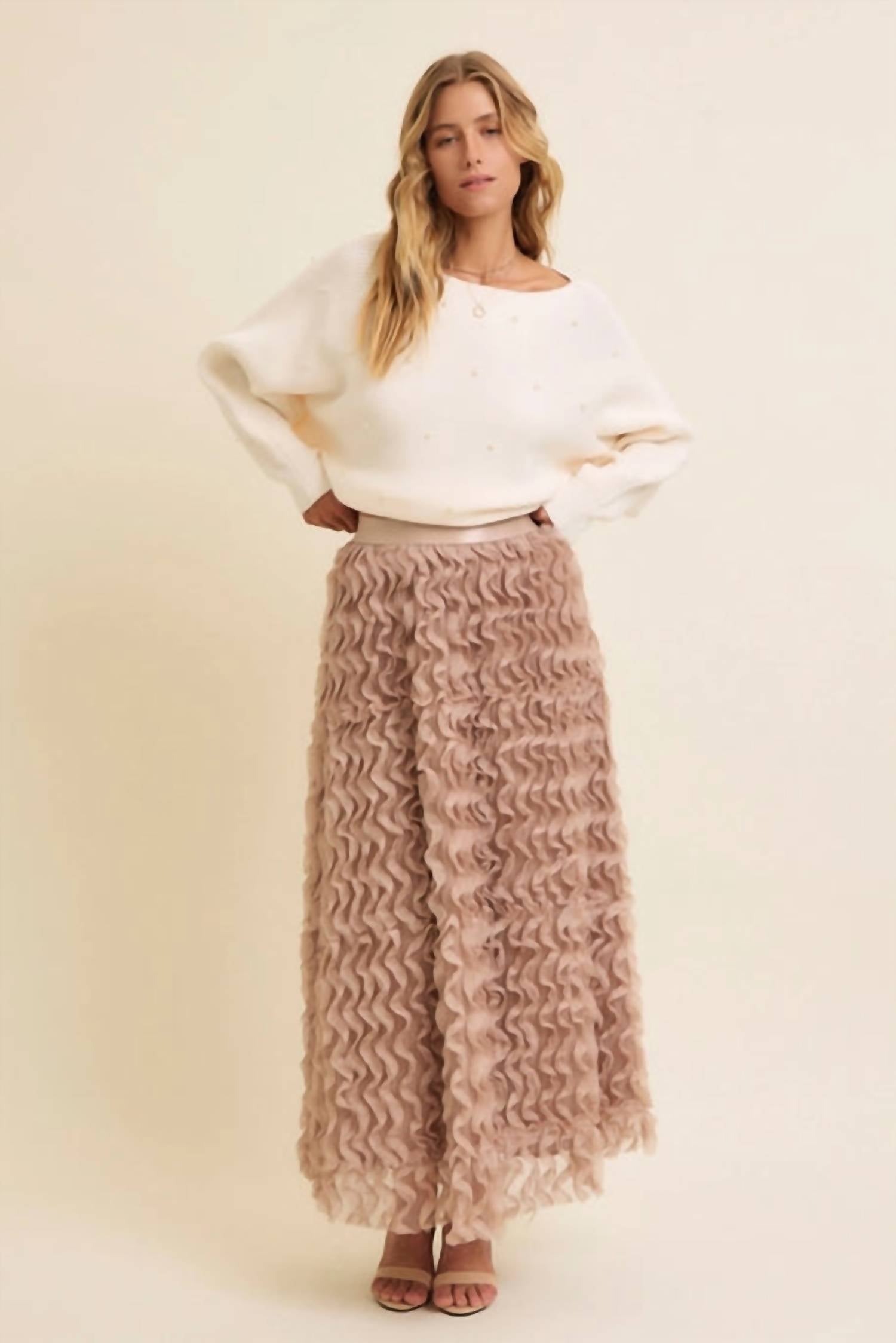 In February - Sheer Mesh Ruffled Tulle Skirt
