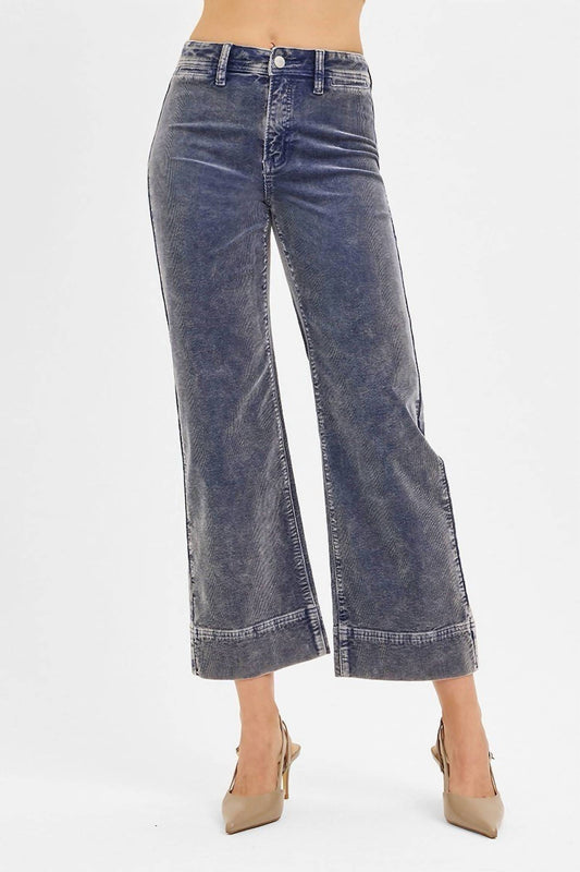 Risen - High Rise Crop Corduroy Pants