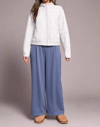 Tribal - Quilted Lightweight Zip-front Mock Neck Jacket