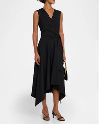 Lafayette 148 - Women's Side Tie Midi Dress