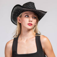 Sophia Collection - Women's Fashion Rhinestone Jeweled Cow Boy Hat