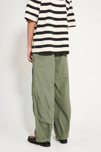 C.P. Company Loose Wide Leg Cargo Pants in thyme - men's pants - detail view