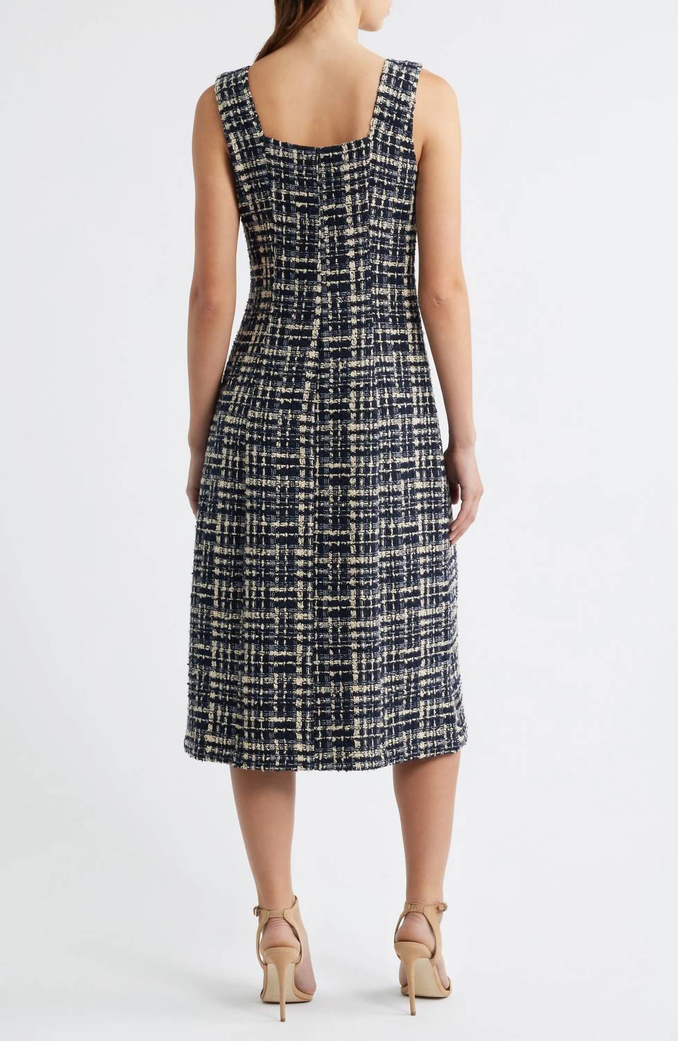 Zoe And Claire - Tweed Fit & Flare Midi Dress
