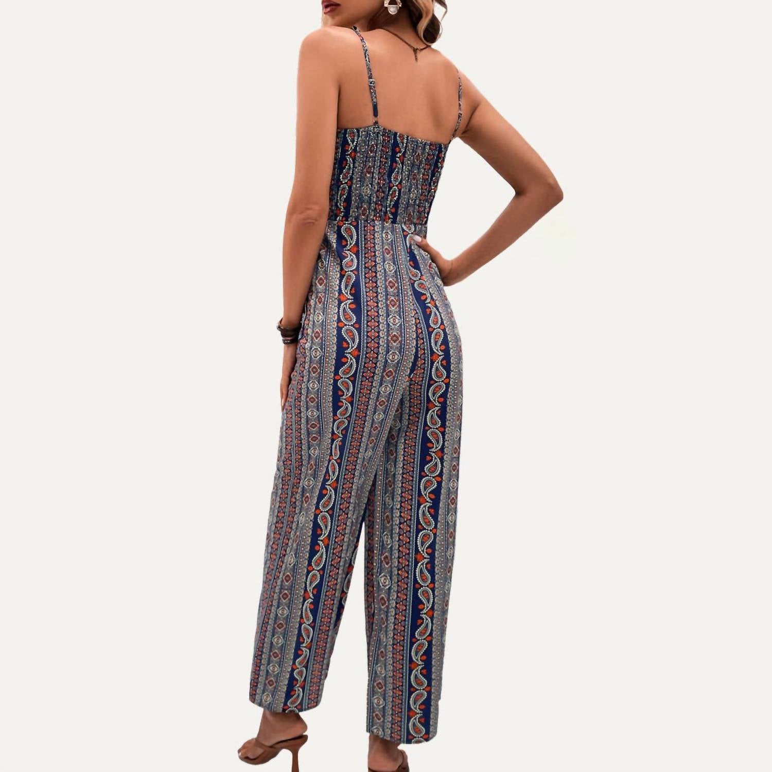 The Moment Collection - Boho Halter Wide Leg Jumpsuit
