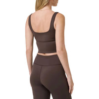 TravisMathew Moveknit Sleeveless Bonded Tank Top in coffee grounds - women's tank top - alternate view